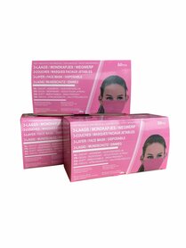  Mondkapje/Mondmasker ROZE 50st. 3 doosjes voor €10
