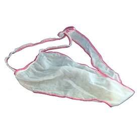 Max dames wegwerp tanga slips wit/roze 100 stuks