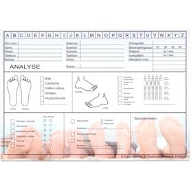 Voeten Analyse kaartjes 50 kaartjes