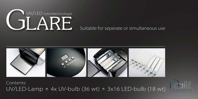Glare UV/LED lamp