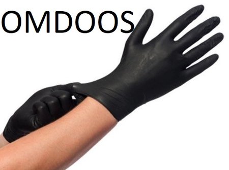 Handschoenen Nitrile eurogloves Zwart M OMDOOS